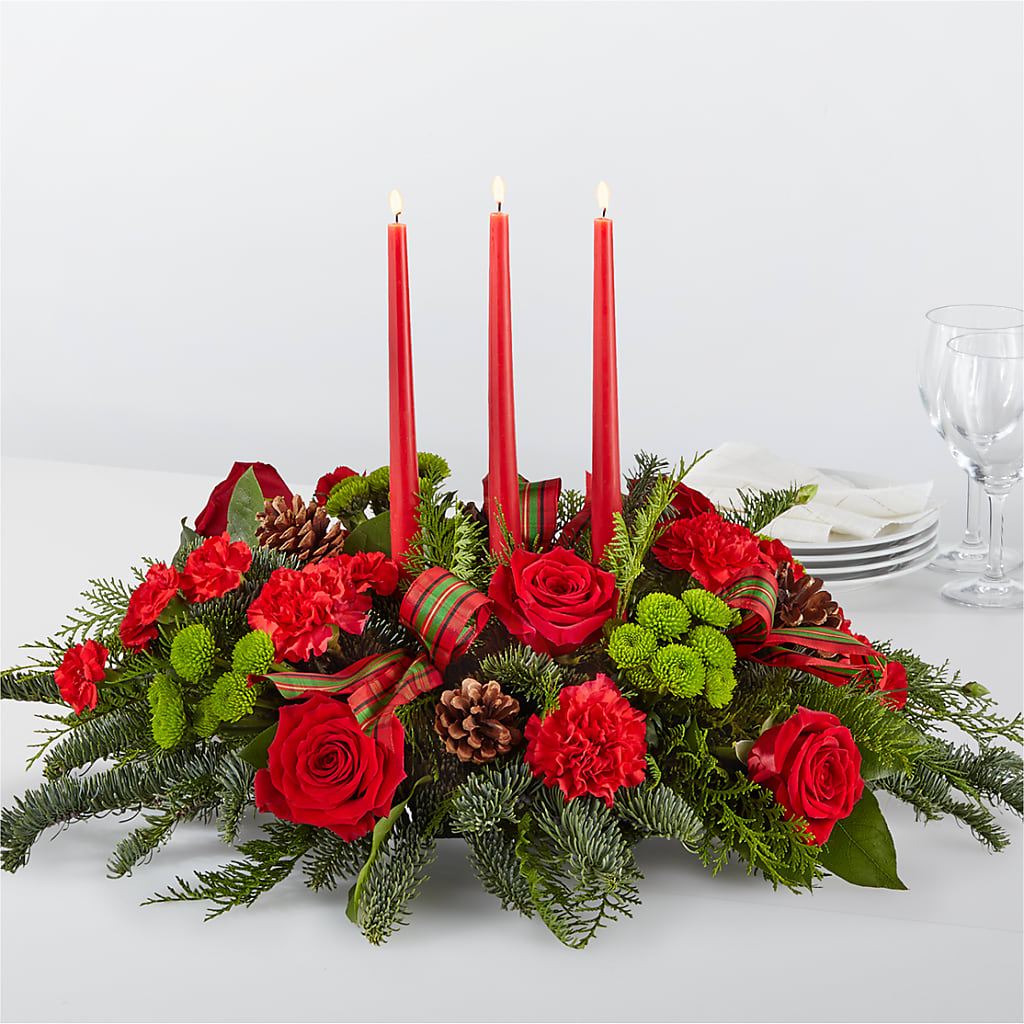 By the Candlelight Centerpiece – The Flower Nook Inc, Orlando FL