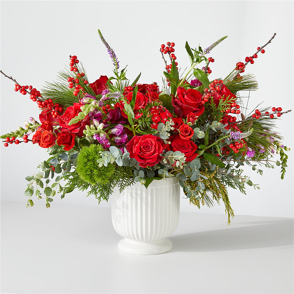 Big Red Bow Bouquet – The Flower Nook Inc, Orlando FL