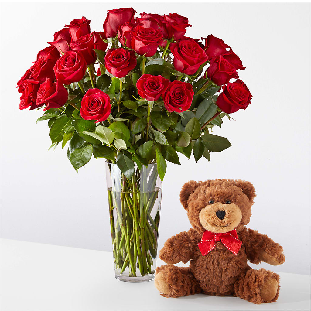 Romantic Long Stem Red Rose Bouquet Bundles – The Flower Nook Inc, Orlando FL