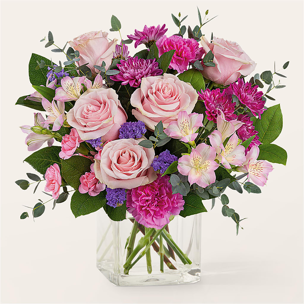 Rosy Radiance Bouquet – The Flower Nook Inc, Orlando FL