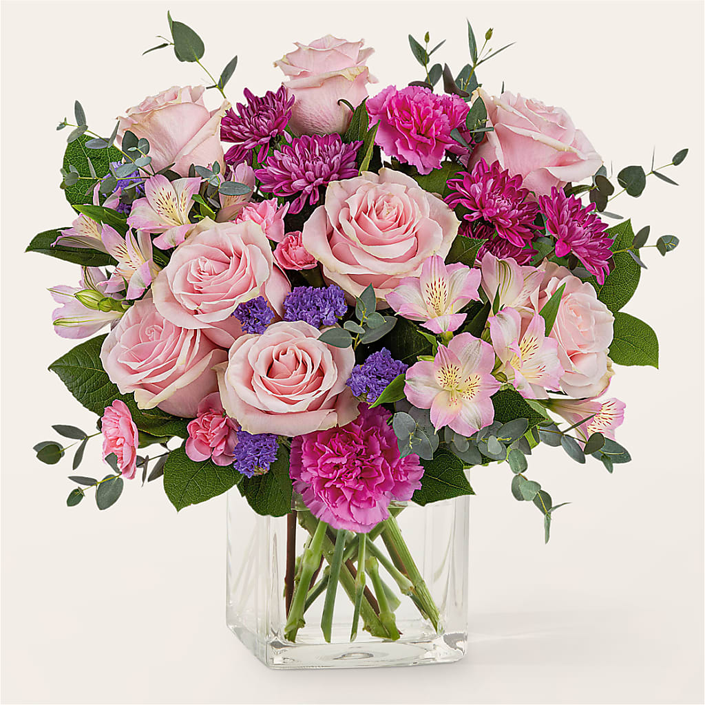 Rosy Radiance Bouquet – The Flower Nook Inc, Orlando FL