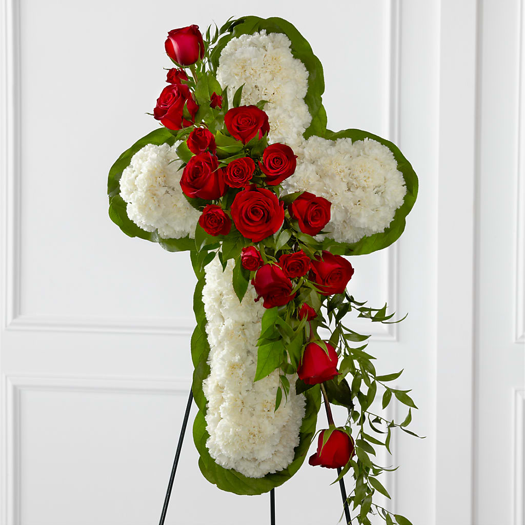Floral Cross Easel – The Flower Nook Inc, Orlando FL