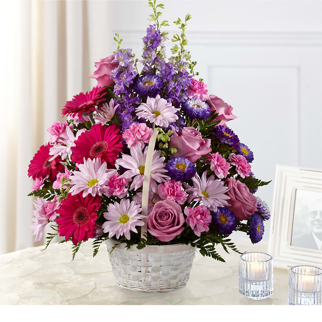 Pastel Peace Basket – The Flower Nook Inc, Orlando FL