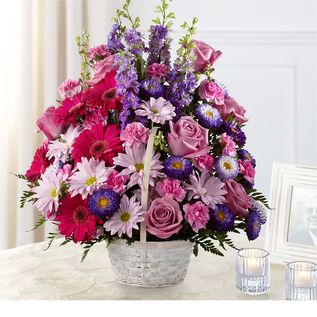 Pastel Peace Basket – The Flower Nook Inc, Orlando FL
