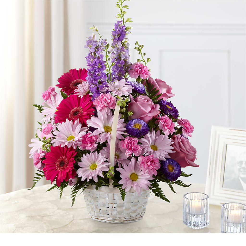 Pastel Peace Basket – The Flower Nook Inc, Orlando FL