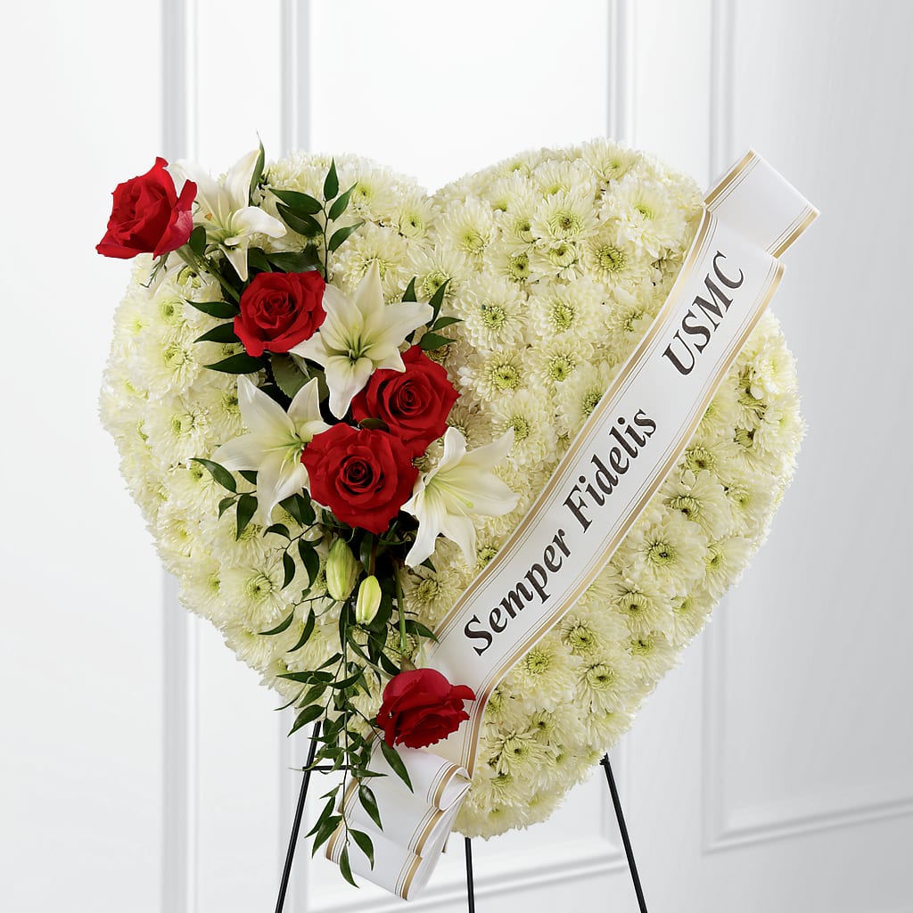 Heartfelt Hero Standing Heart – The Flower Nook Inc, Orlando FL