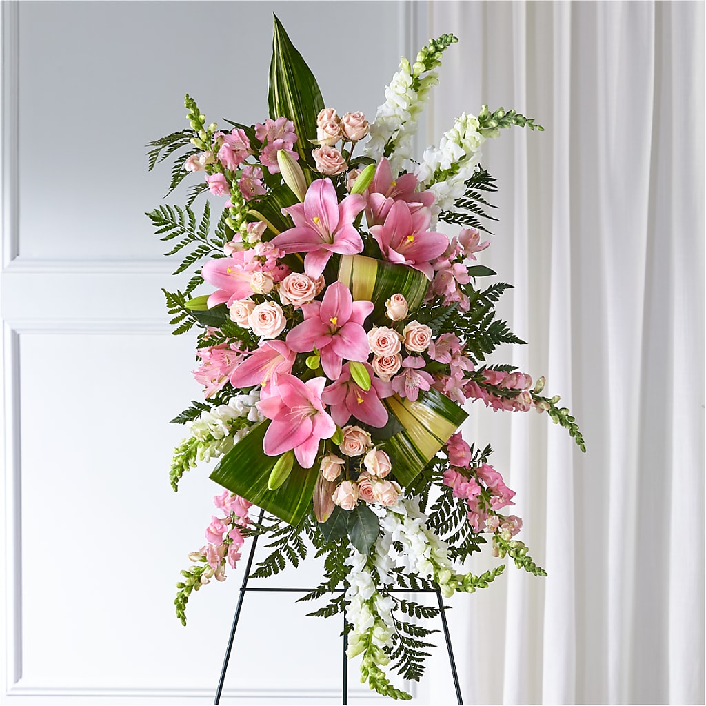 Elegant Embrace Standing Spray – The Flower Nook Inc, Orlando FL