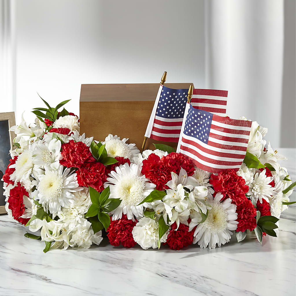 Spirit of Patriotism Cremation Adornment – The Flower Nook Inc, Orlando FL
