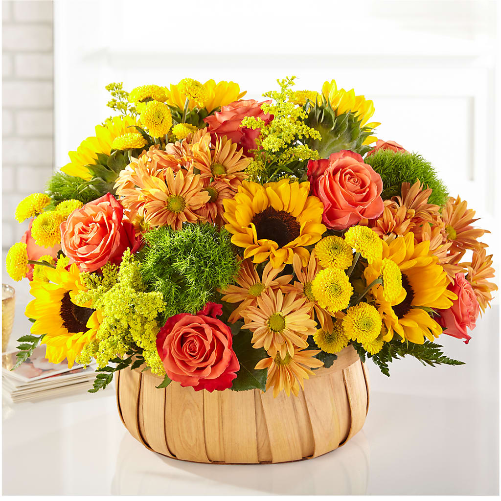 Harvest Sunflower Basket – The Flower Nook Inc, Orlando FL