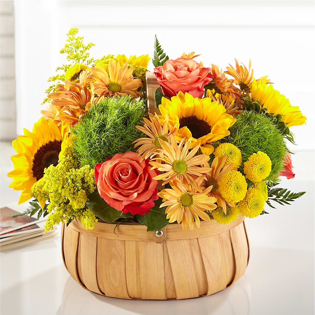 Harvest Sunflower Basket – The Flower Nook Inc, Orlando FL