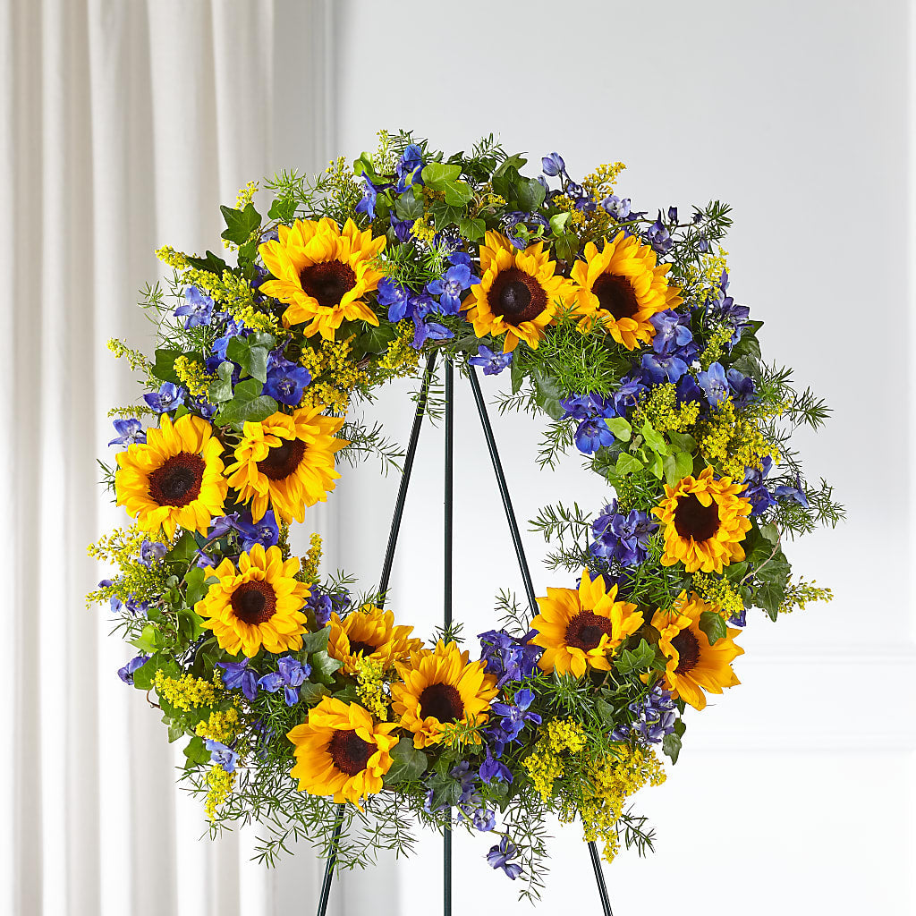 Bright Rays Wreath – The Flower Nook Inc, Orlando FL