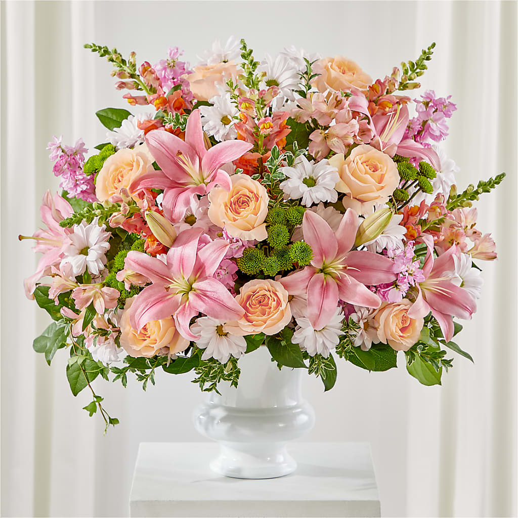 Heartfelt Gesture Urn Arrangement – The Flower Nook Inc, Orlando FL