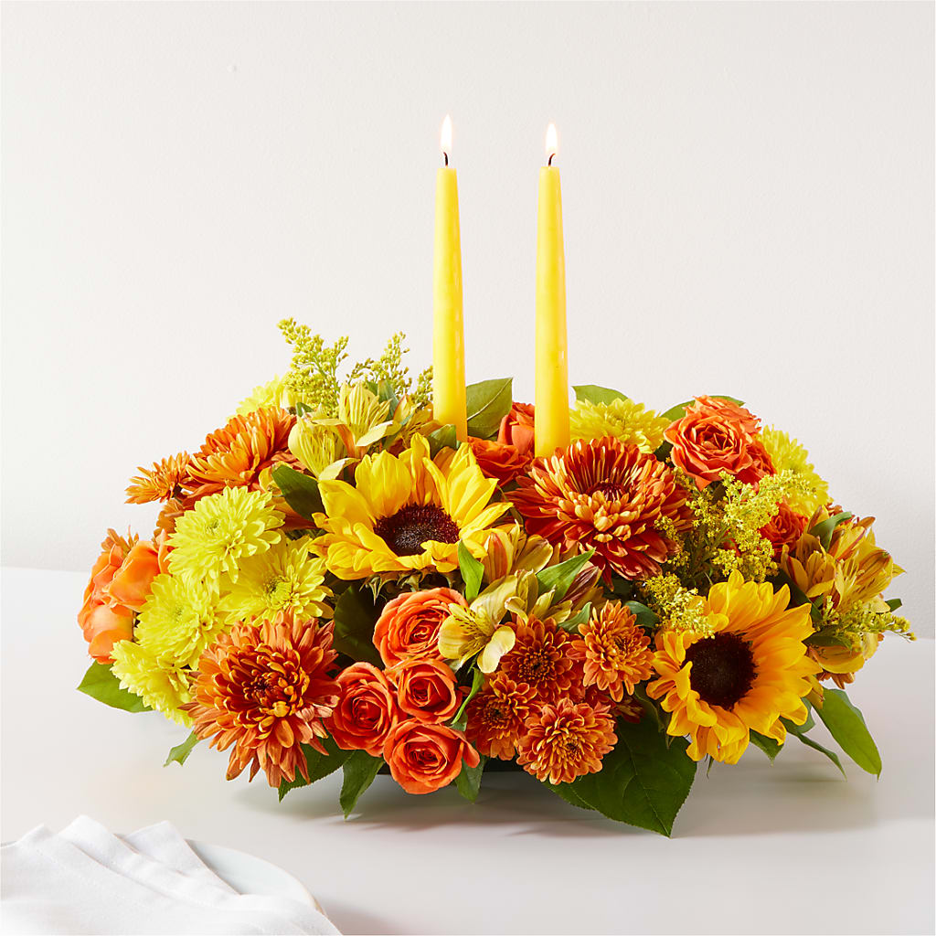Autumn Harmony Centerpiece – The Flower Nook Inc, Orlando FL