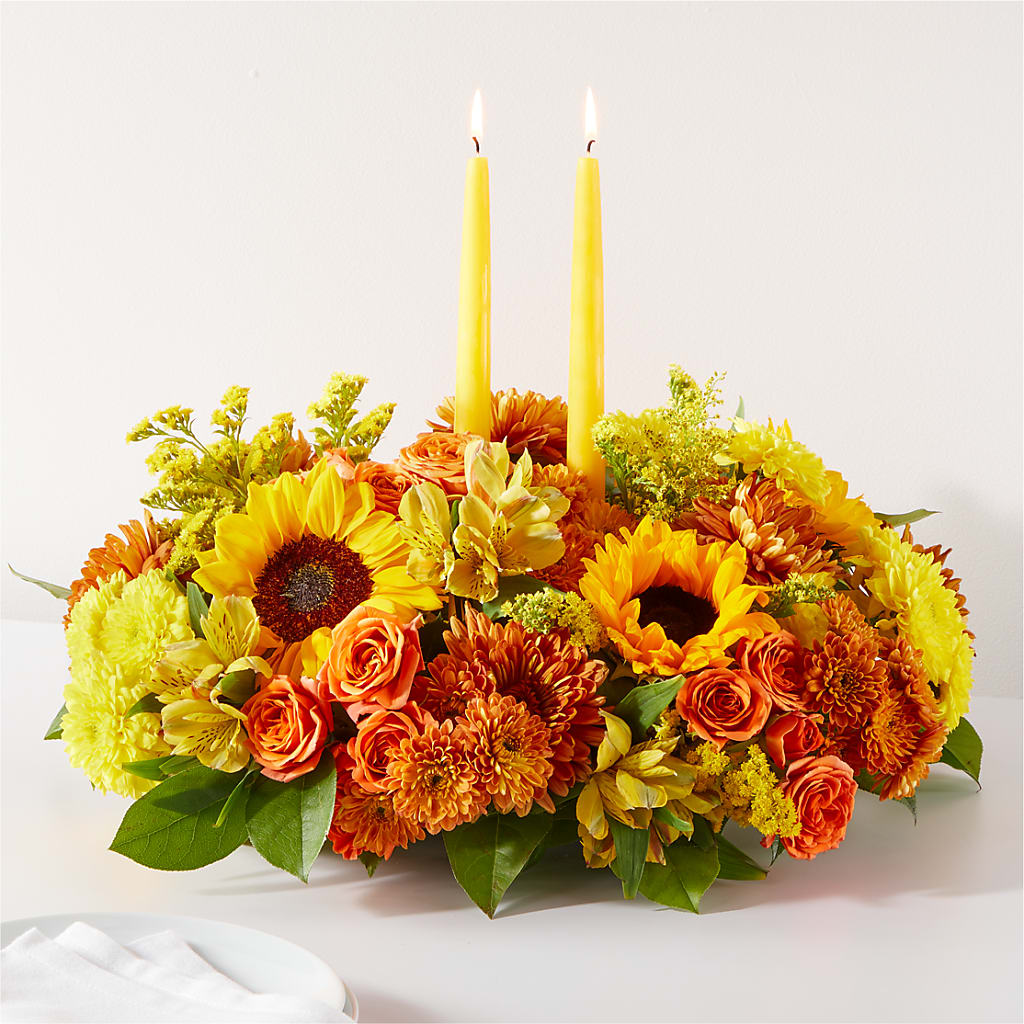 Autumn Harmony Centerpiece – The Flower Nook Inc, Orlando FL