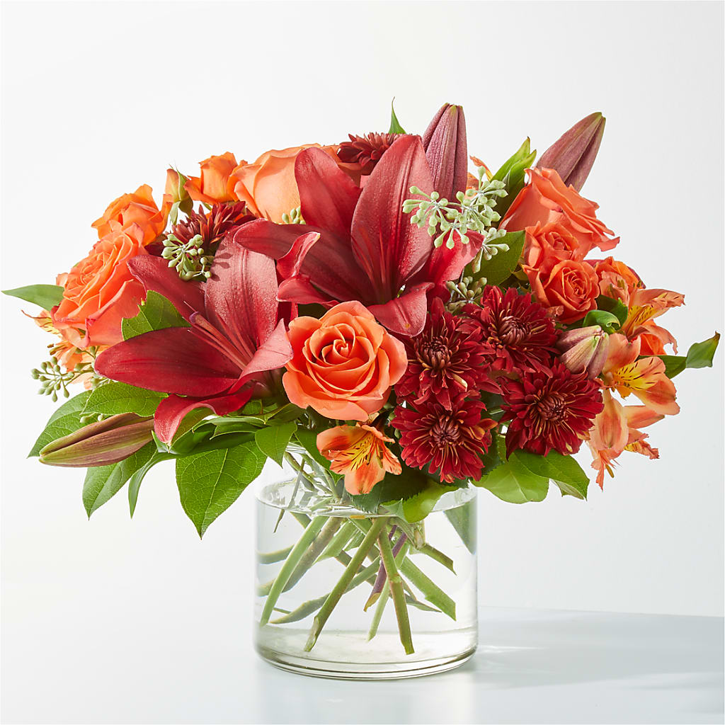 Crimson Leaves Bouquet – The Flower Nook Inc, Orlando FL