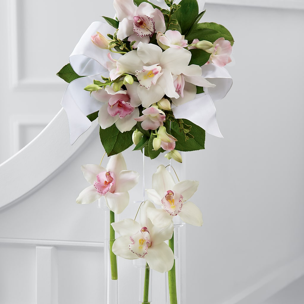 Perfect Entrance Pew Arrangement – The Flower Nook Inc, Orlando FL