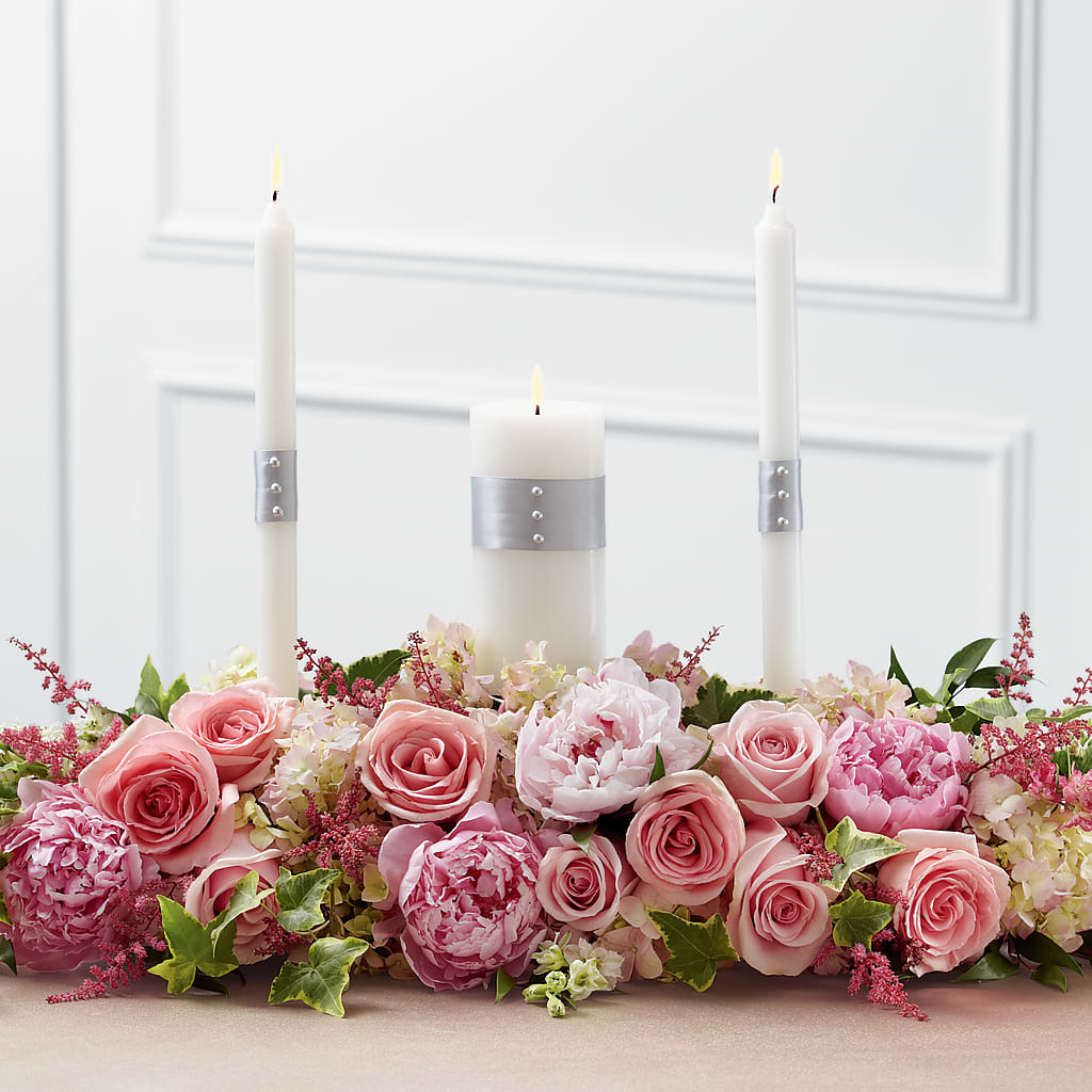 Worldwide Romance Unity Candle Arrangement – The Flower Nook Inc, Orlando FL