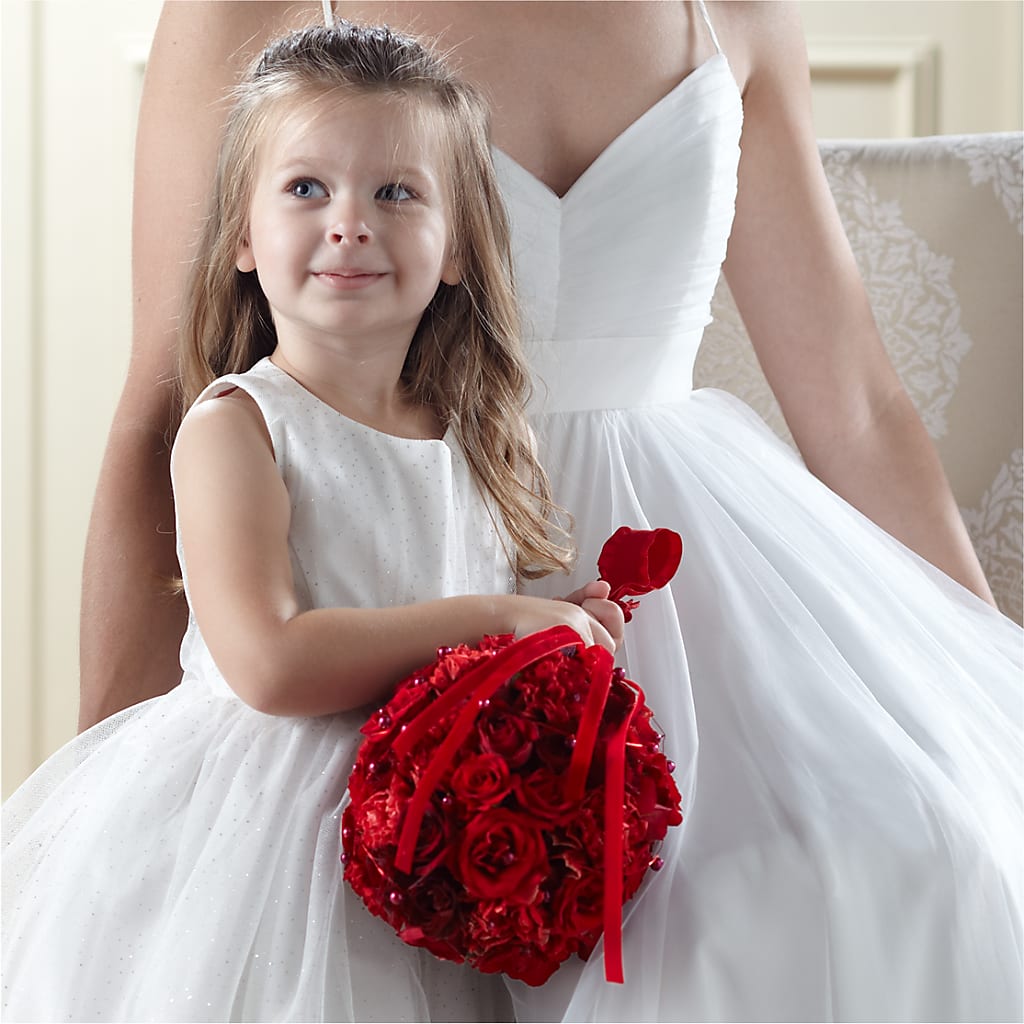 Pure at Heart Flower Girl Arrangement – The Flower Nook Inc, Orlando FL