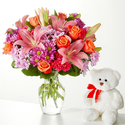 One and Only Bouquet and Bear Bundle –  The Flower Nook Inc, Orlando FL