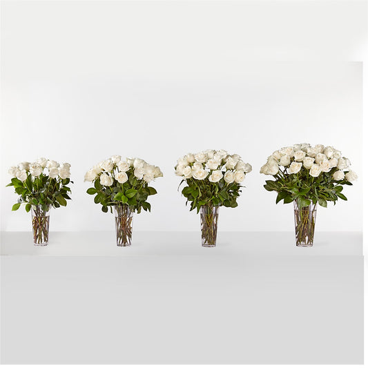 Long Stem White Rose Bouquet –  The Flower Nook Inc, Orlando FL