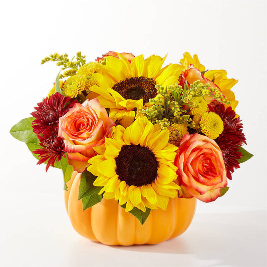 Golden Gourd Pumpkin Bouquet –  The Flower Nook Inc, Orlando FL