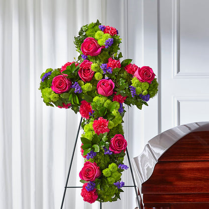 Tribute Rose Floral Cross –  The Flower Nook Inc, Orlando FL