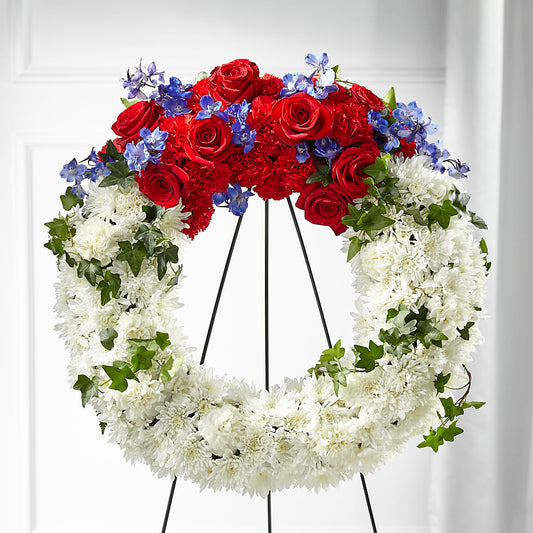 Patriotic Passion Wreath –  The Flower Nook Inc, Orlando FL