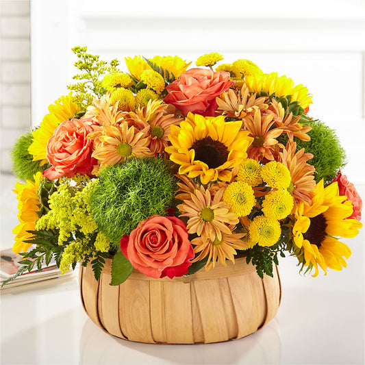 Harvest Sunflower Basket –  The Flower Nook Inc, Orlando FL